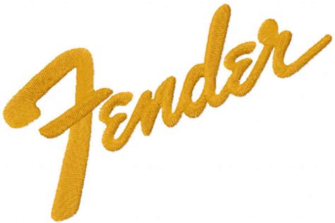 Fender logo embroidery design