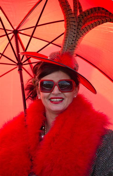 Lady In Red Pictured At The Hennessy Gold Cup 2014 Red Pictures Gold