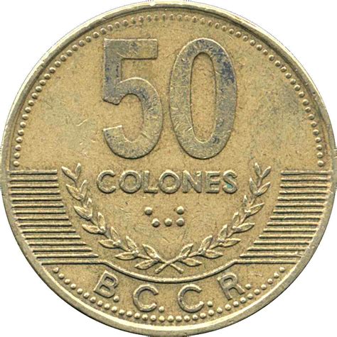 50 Colones Costa Rica Numista