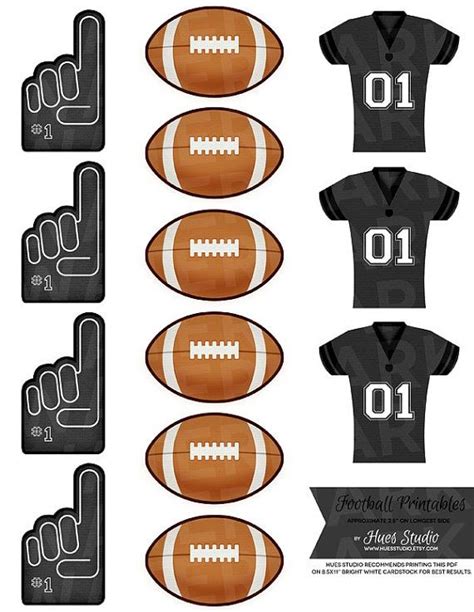 Football Toothpick Printable For Your Dessert Or Appetizers Football