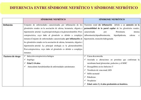 Diferencia Entre Sindrome Nefritico Y Sindrome Nefrotico S Ndrome