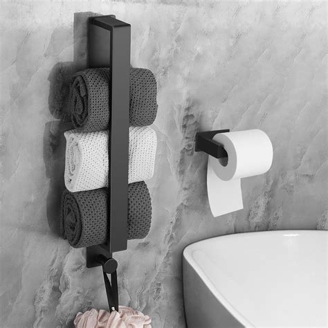 Jigiu Rolled Towels Holder Towel Rail For Bathroom With