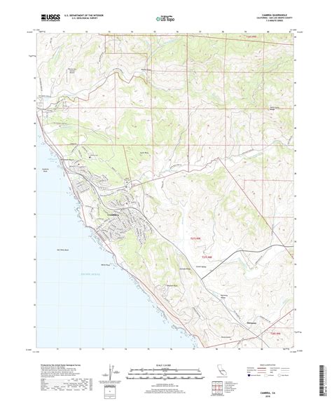 MyTopo Cambria, California USGS Quad Topo Map