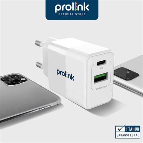 Jual Kepala Charger PROLiNK 20W USB A QC 3 0 C PD PTC21801 Power