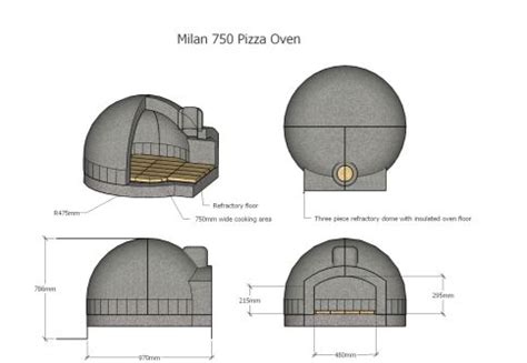 the diagram shows how to build a pizza oven