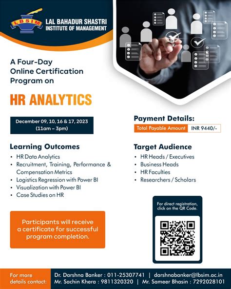 Online Certificate Program On Hr Analytics 4 Days