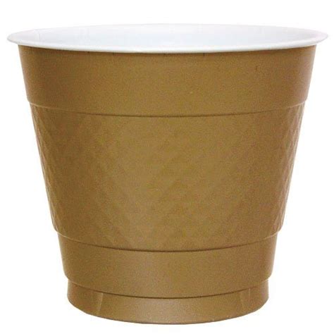 Hanna K Signature Collection 50 Count Plastic Cup 9 Ounce Gold