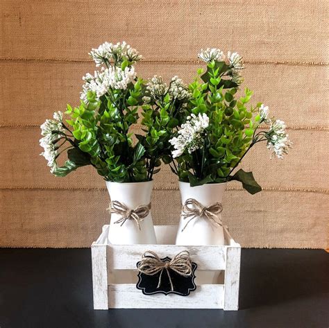 Modern Farmhouse Boxwood Centerpiece, Farmhouse Home Décor, Farmhouse ...