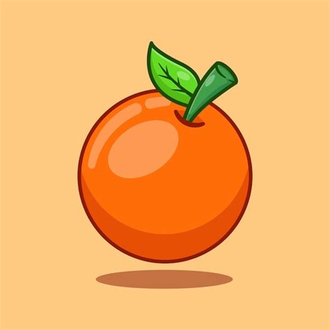 Premium Vector Orange Fruit Cartoon Vector Illustration