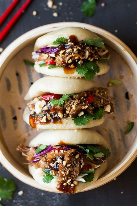 Vegan Bao Buns With Pulled Jackfruit Lazy Cat Kitchen Recipe Vegan Dinners Cooking