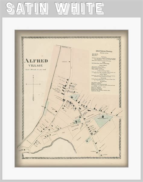 Village of ALFRED, Maine 1872 Map