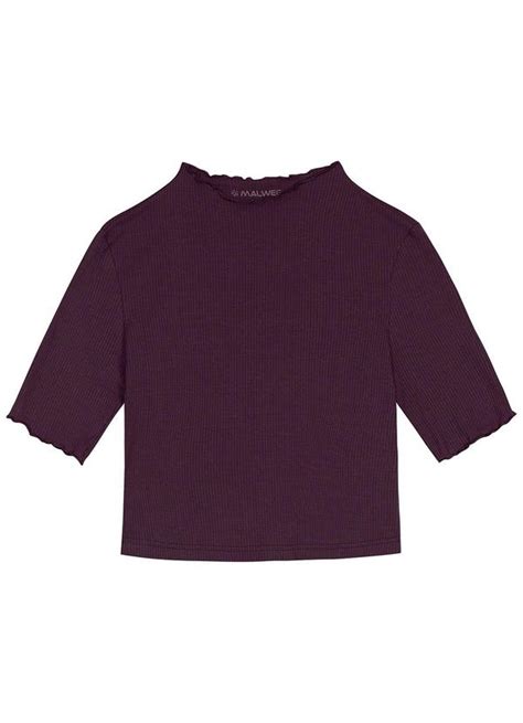 Blusa Justa Em Viscose Canelada Feminina Roxo Malwee