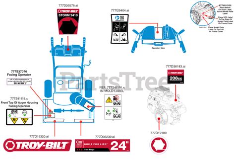 Troy-Bilt 2410 (31BS6KN2766) - Troy-Bilt Storm 24" Snow Thrower (2020 ...