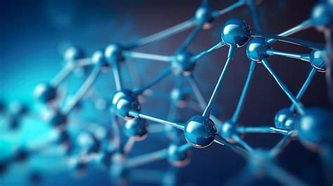 Premium Photo Blue Molecule Structure 3d Illustration Science