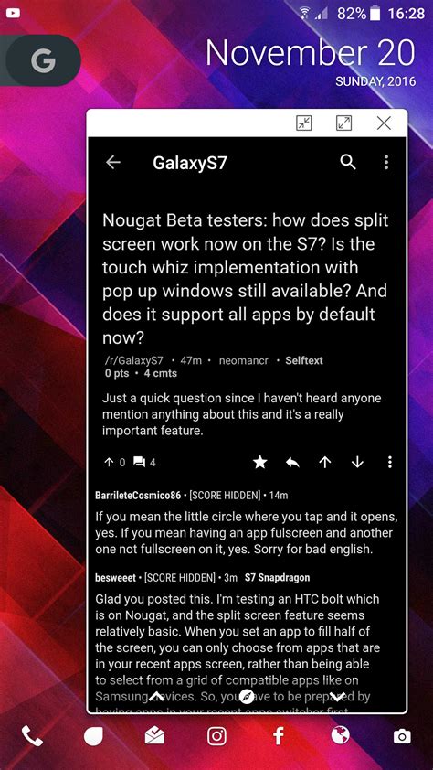 Nougat Beta Testers How Does Split Screen Work Now On The S7 Is The