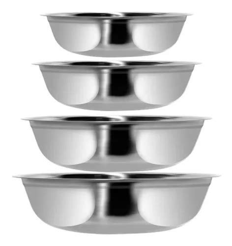 Conjunto 04 Bowl Em Aço Inox Tigela Multiuso Cozinha MercadoLivre