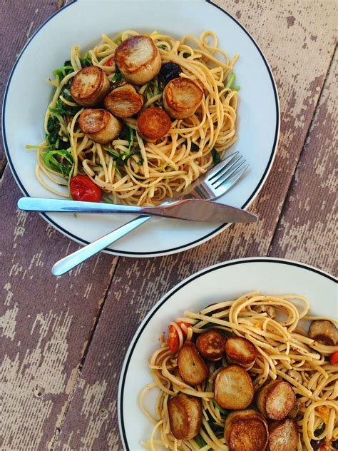 King Oyster Mushroom Scallop Scampi With Linguine Vegan Food Lover