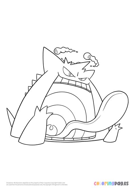 Pok Mon Gigantamax Gengar Coloring Page