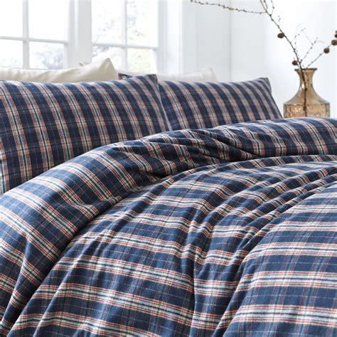 Highland Tartan Duvet Cover Check Brushed Cotton Flannelette