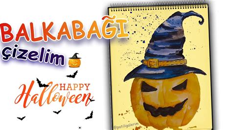 BALKABAĞI ÇİZİMİ Sulu Boya CADILAR BAYRAMI KONSEPTİ HALLOWEEN