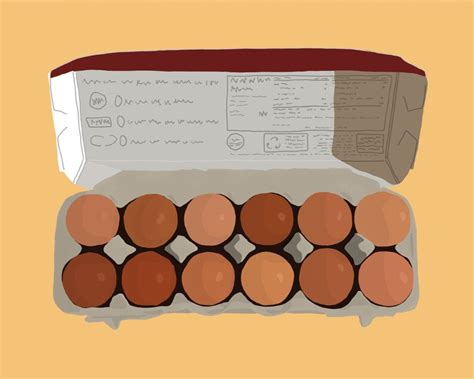 Egg Carton Drawing, Digital Download, Kitchen Art, Dining Room Art ...