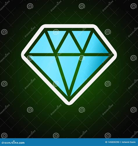 Diamond Symbol Gemstone Icon Vector Jewel Illustration Stock