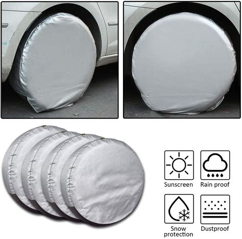 Set Of 4 Tire Coverstire Covers For Rv Auto Truck Car Camper Trailer