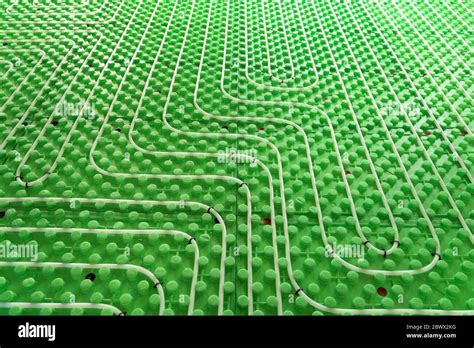 Part of floor heating installation - hydronic system Stock Photo - Alamy