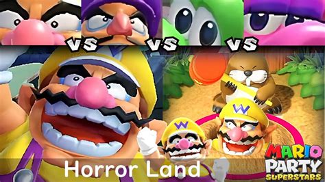 Mario Party Superstars Wario Vs Waluigi Vs Yoshi Vs Birdo In Horror