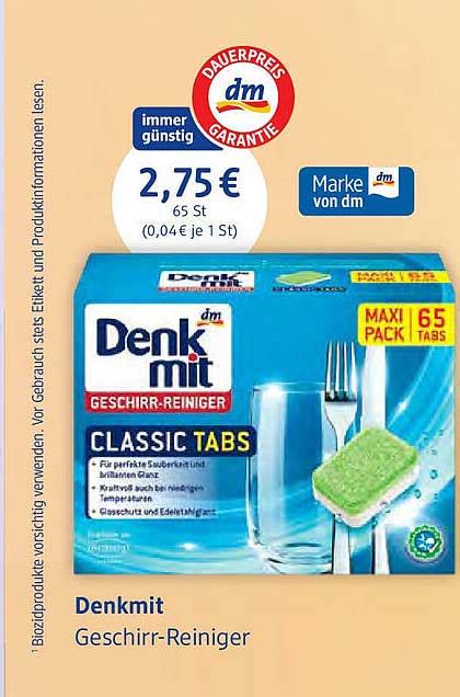 Denkmit Geschirr Reiniger Angebot Bei Dm