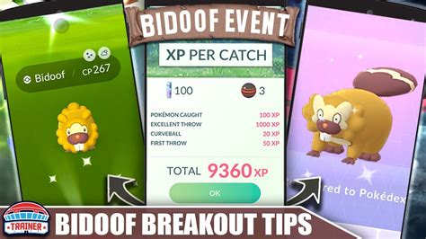 BIGGEST XP GAINS OF THE YEAR BIDOOF BREAKOUT EVENT TIPS SHINY