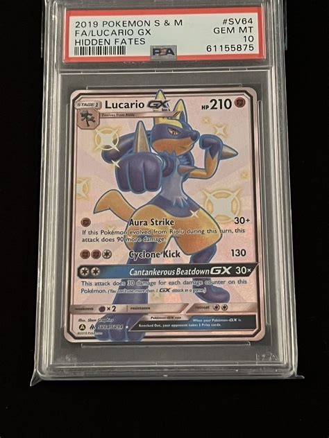 Mavin Pokemon Lucario Gx Hidden Fates Shiny Ultra Rare Full Art Sv