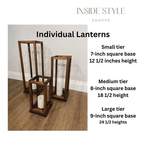 Individual Wood Lantern Candle Holders Wedding Table Centerpieces Lantern Centerpiece