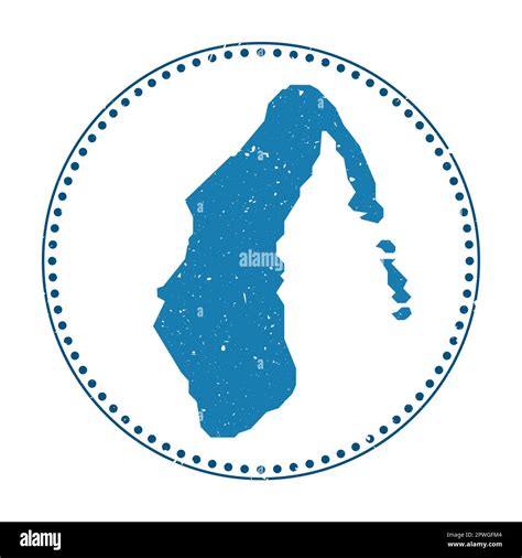 Aitutaki Sticker Travel Rubber Stamp With Map Of Island Vector