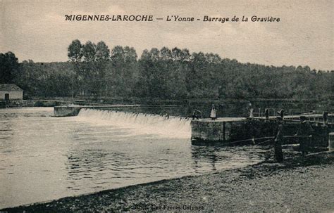 Migennes L Yonne Barrage De La Gravi Re Carte Postale Ancienne Et