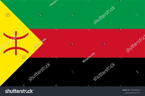 Flag Berbers Tuareg People Flag Representing Stock Illustration ...