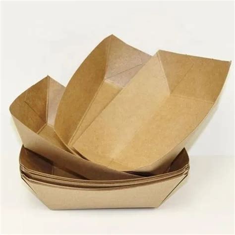 Eco Lane Food Packaging Boat Paper Tray For Restaurant Size Custom