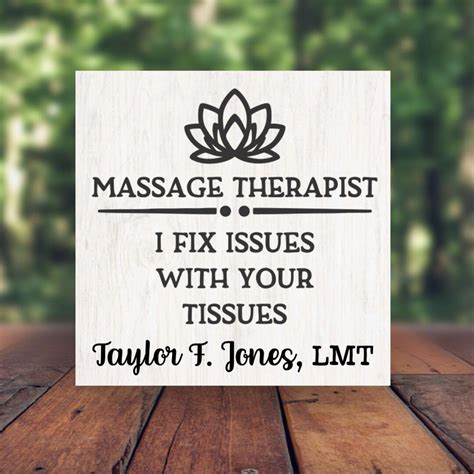 Personalized Massage Therapist Desk Office Welcome Sign Or Tray Sitter