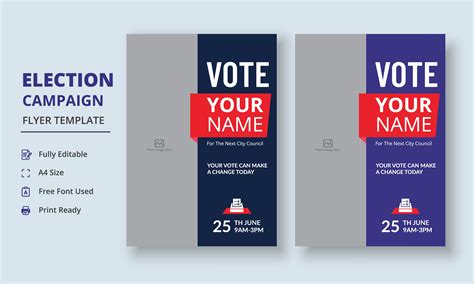 Election Campaign Flyer Template Graphic By Gentle Graphix · Creative Fabrica