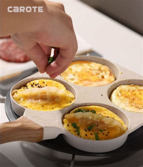 Carote Non Stick Frying Pan Kawali Cooking Hole Omelet Egg Hamburger