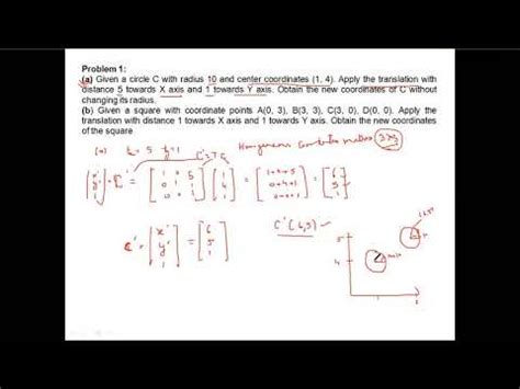 Problems Based On Transformations Translation Scaling Rotation