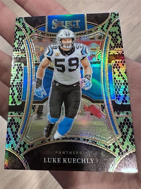 Panini Select Luke Kuechly Suite Level Green Black Snakeskin Prizm