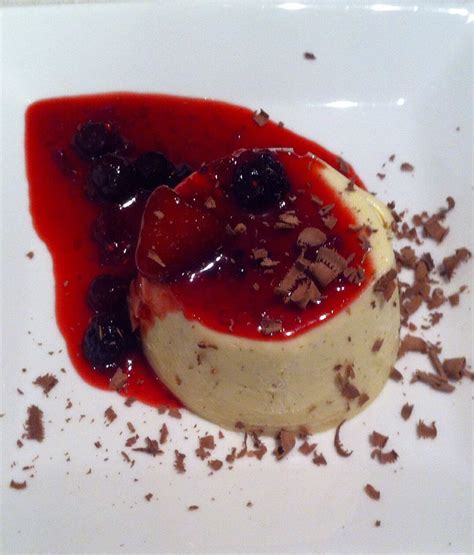 Vanilla Bean Pana Cotta With Mixed Berry Coulis Food Berry Coulis