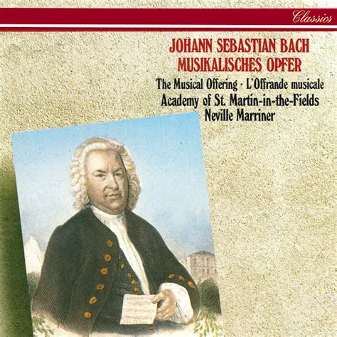 J S Bach Musical Offering Bwv Ed Marriner Canones Diversi