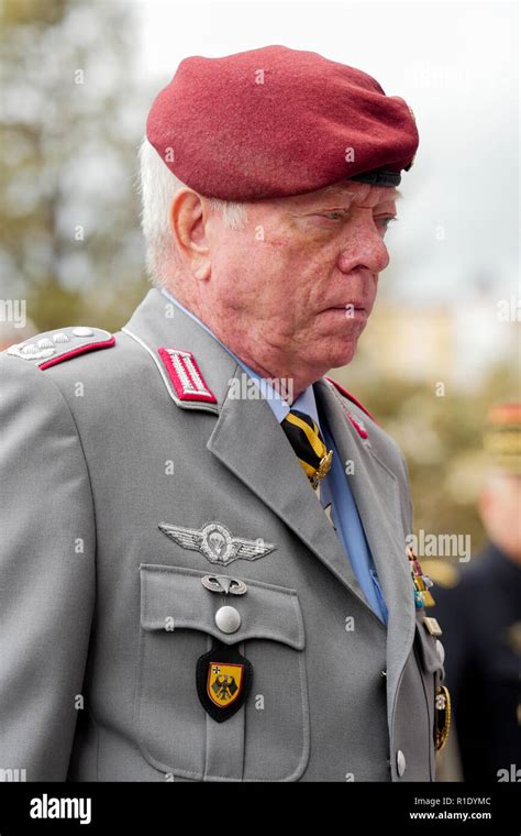 A German Soldier Attends Ceremony Held For The 100th Anniversary Of