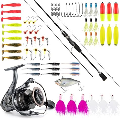 Amazon Dr Fish Crappie Rod And Reel Combos 7ft Two Pieces Crappie