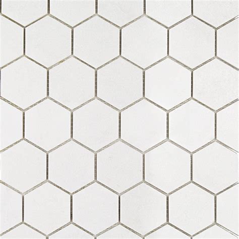 Shop For White Thassos Hexagon Marble Mosaics At