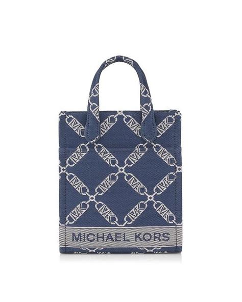 Michael Michael Kors Extra Small Gigi Empire Logo Jacquard Shopper Tote