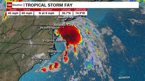 Tropical Storm Fay Makes Landfall In New Jersey CNN