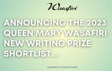 Queen Mary Announces 2023 Wasafiri New Writing Prize Shortlists